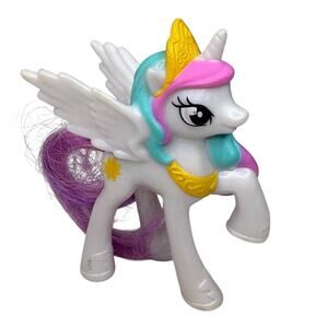 My Little Pony Princess Celestia White Alicorn Figure G4 Hasbro 3”